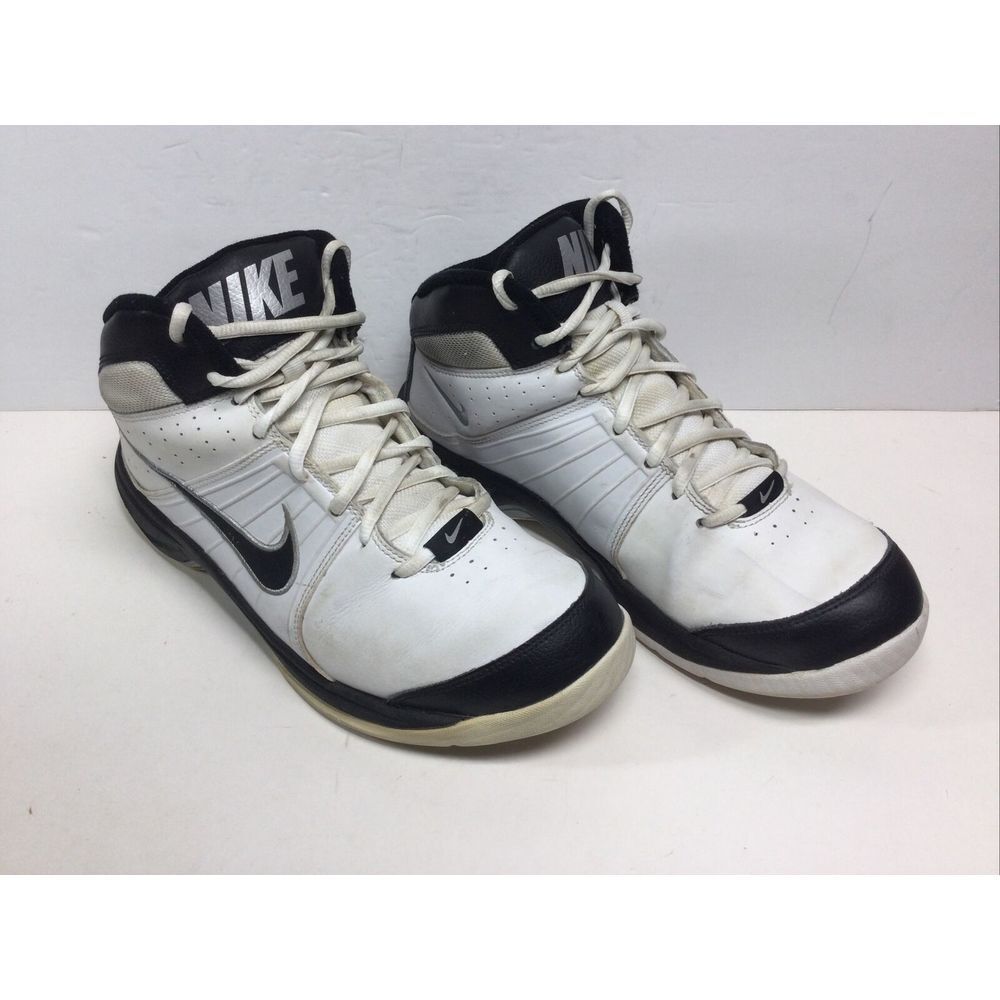 Nike‎ Mens The Overplay VI 443456-104 White Basketball Shoes Lace Up Size 8
